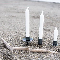 インドのアイアン キャンドル スタンドミニ 台つき - サブ2