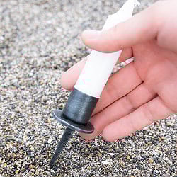 インドのアイアン キャンドル スタンドミニ 台つき - サブ5