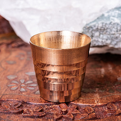【3個セット】インドの礼拝用ブラス カップ[3.5cm×3.5cm] - サブ2