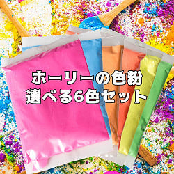 【自由に選べる6個セット】ホーリーの色粉 100gパック の商品写真