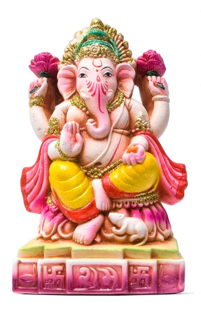 椅子に座るガネーシャ【16cm】 -ピンク の通販 - TIRAKITA.COM