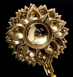 儀式「Aarti」に用いられるオイルランプ 7段【45cm】 - サブ2