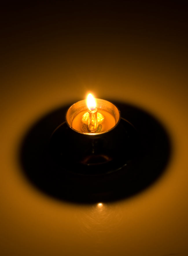 シェード付きオイルランプ 【8cm】 5 - シェードを全てはずした状態でのオイルランプとしての使用例です