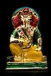エナメル細工の金色ガネーシャ像