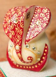 マーブルストーンのガネーシャ - 台座付きの商品写真