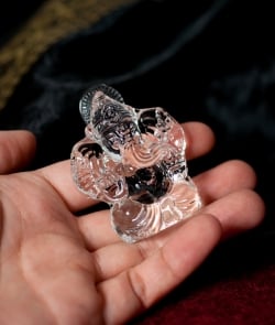 インドの神様 ガラス製ペーパーウェイト〔6cm〕 - ガネーシャ - サブ5