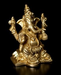 ブラス製 ガネーシャ像〔8.5cm〕