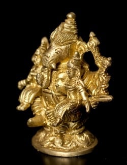 ブラス製 ガネーシャ像〔7.8cm〕 - サブ3