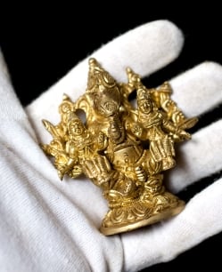 ブラス製 ガネーシャ像〔7.8cm〕 - サブ5