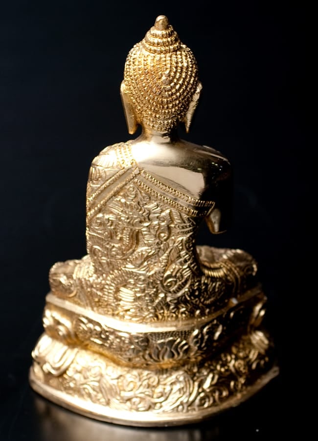 インド品質]金色に輝くヒストリーブッダ像【高さ：約18cm】 の通販