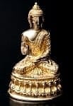 [インド品質]金色に輝くヒストリーブッダ像【高さ：約18cm】の商品写真