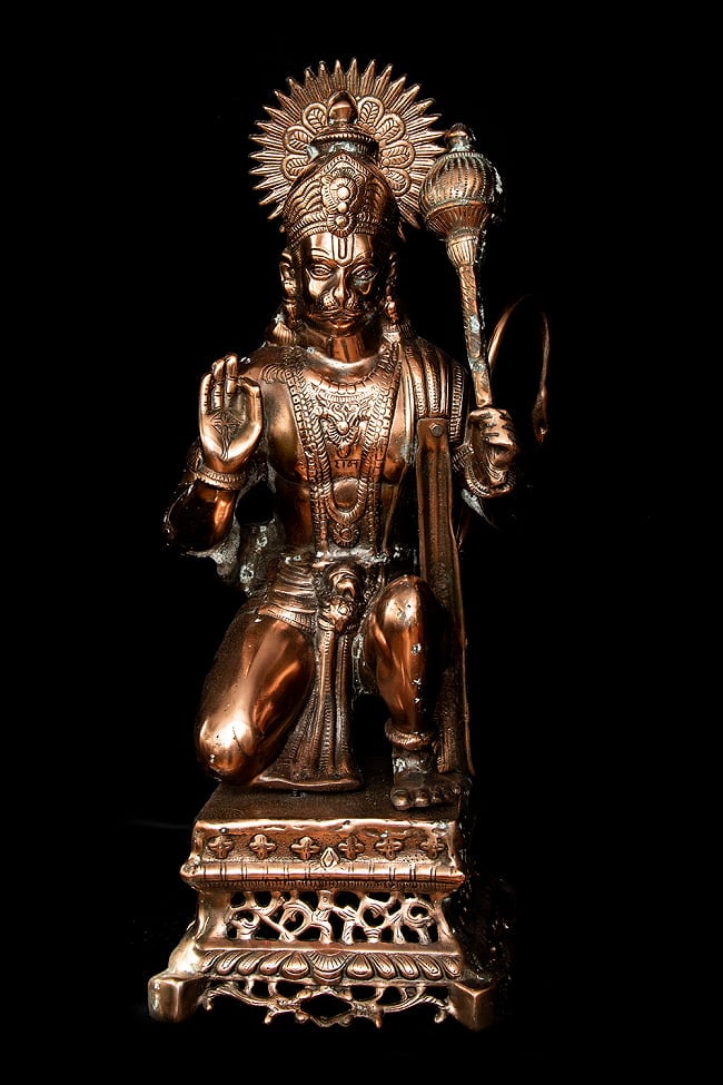 ハヌマーン像 尻尾付き【63cm】の写真1枚目です。正面からの写真ですハヌマーン,ヴァナラ,ラーマヤナ,Hanuman,神様像