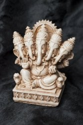 5面ガネーシャ ホワイト[12.5cm]