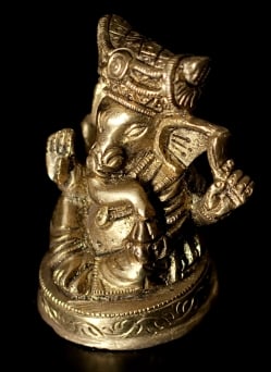 ブラス製 座りガネーシャ像[6.2cm] - サブ3