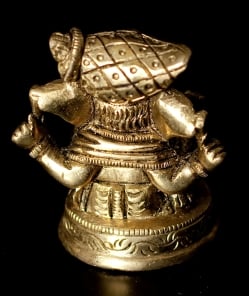 ブラス製 座りガネーシャ像[6.2cm] - サブ5