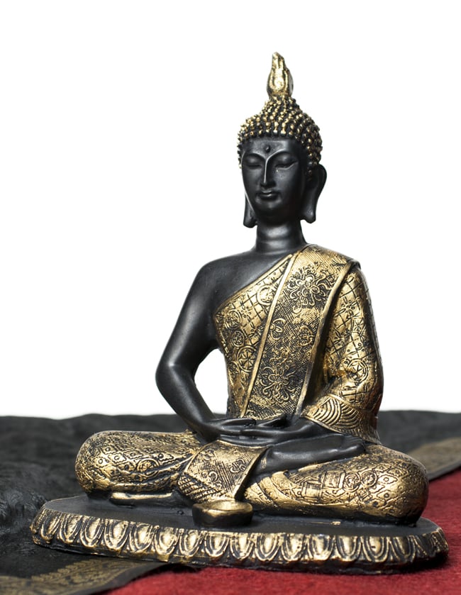 【ちょっと訳あり】ヒストリーブッダ[28cm]の写真1枚目です。静かな存在感のある神像です。神様,神様像,レジン　神様,インド　神様