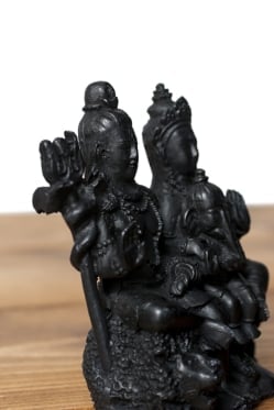  シヴァ・パールヴァティ・ガネーシャ ブラック[12.5cm] - サブ5