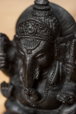 丸台座ガネーシャ ブラック[10.5cm] - サブ2