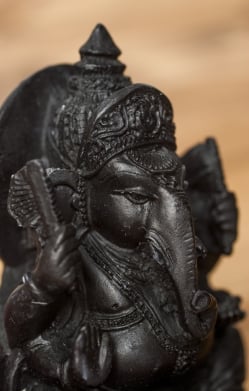 丸台座ガネーシャ ブラック[10.5cm] - サブ3