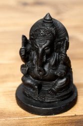 丸台座ガネーシャ ブラック[10.5cm]