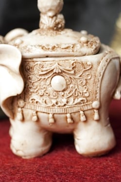 ホワイト・エレファント 小物入れ[10.5cm] - サブ3