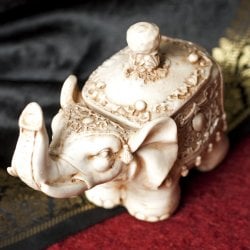 ホワイト・エレファント 小物入れ[10.5cm](TI-RSDL-1270)