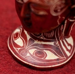 手彫り模様のブッダ・ヘッド[11.8cm] - サブ5