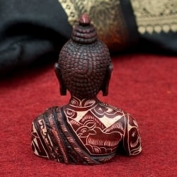 手彫り模様の半身ブッダ像[10cm] - サブ3