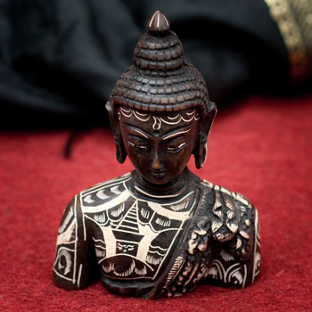 手彫り模様の半身ブッダ像[10cm]の選択用写真