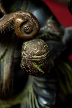 大きなねずみに座るガネーシャ - 14cm - サブ4