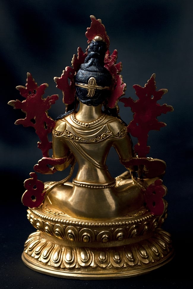 多羅菩薩（ターラー） 銅造鍍金仕上げ - 23cm 18 - 後ろ姿になります。