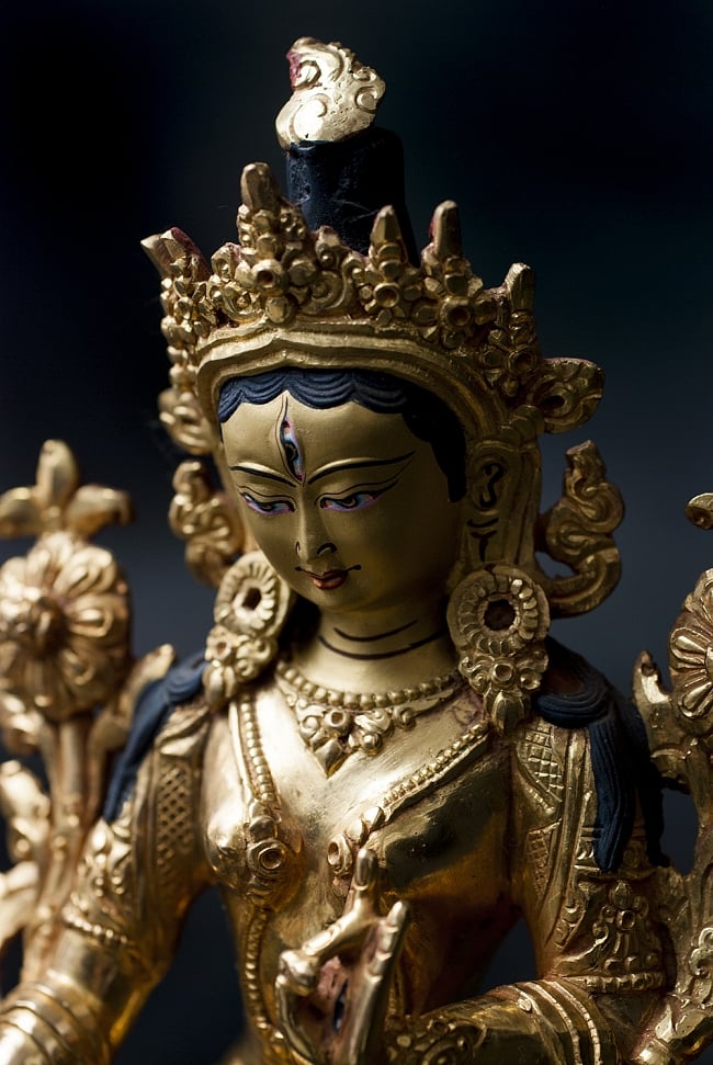 白多羅菩薩（ホワイト・ターラー） 銅造鍍金仕上げ - 21.5cm の通販