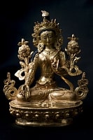 白多羅菩薩（ホワイト・ターラー） 銅造鍍金仕上げ - 21.5cmの商品写真