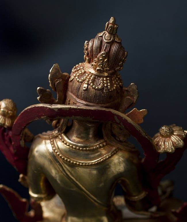 水晶多羅菩薩（クリスタル・ターラー） 銅造鍍金水晶彫琢仕上げ - 24cm 17 - どの角度からみても美しい神像です。