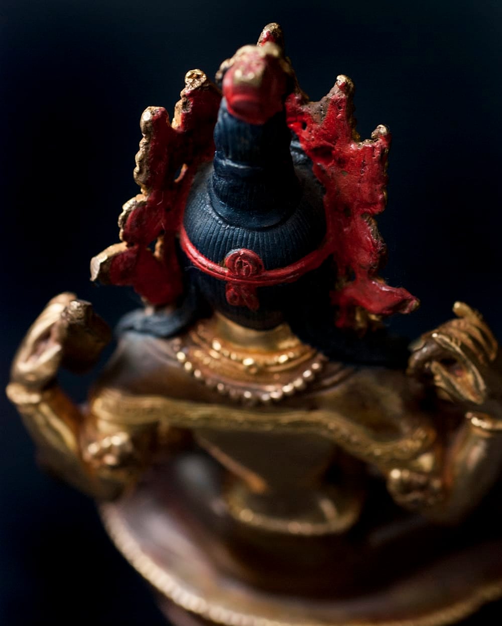 サラスヴァティー（弁天）像 金属製 約8.5cm ー インドの小さな