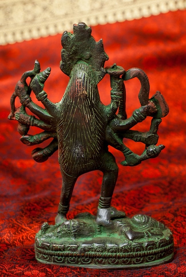 アンティーク仕立てブラス製 カーリー - [高さ：約16cm] 7 - 背面からの様子です。