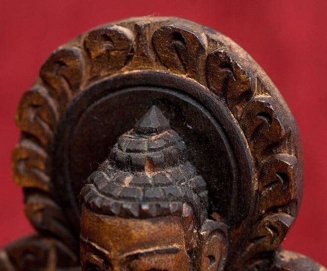 [一点もの]木彫りの仏陀（ブッダ） - 18cm 4 - 後輪の部分をアップにしました