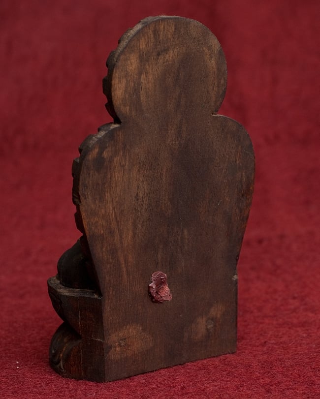 [一点もの]木彫りの仏陀（ブッダ） - 18cm 6 - 裏面です