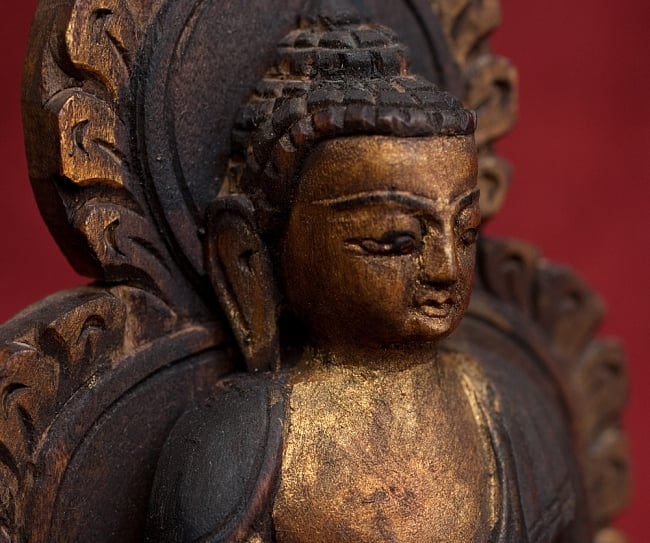 [一点もの]木彫りの仏陀（ブッダ） - 18cm 8 - 別のアングルから