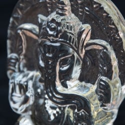 インドの神様 ガラス製ペーパーウェイト〔7cm×5cm〕 - ガネーシャ - サブ2