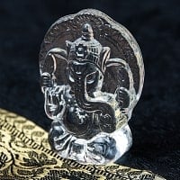 インドの神様 ガラス製ペーパーウェイト〔7cm×5cm〕 - ガネーシャの商品写真