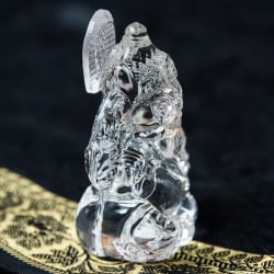 インドの神様 ガラス製ペーパーウェイト〔8.5cm×6.5cm〕 - ガネーシャ - サブ3