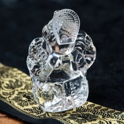 インドの神様 ガラス製ペーパーウェイト〔8.5cm×6.5cm〕 - ガネーシャ - サブ4