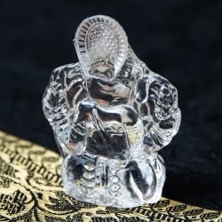 インドの神様 ガラス製ペーパーウェイト〔6.5cm×5cm〕 - ガネーシャ - サブ4