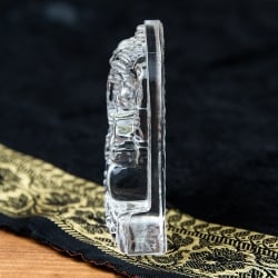 インドの神様 ガラス製ペーパーウェイト〔8.7cm×6.3cm〕 - 台座ガネーシャ - サブ3