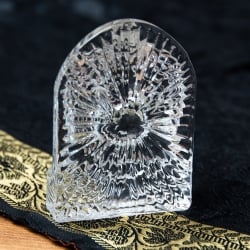 インドの神様 ガラス製ペーパーウェイト〔8.7cm×6.3cm〕 - 台座ガネーシャ - サブ4