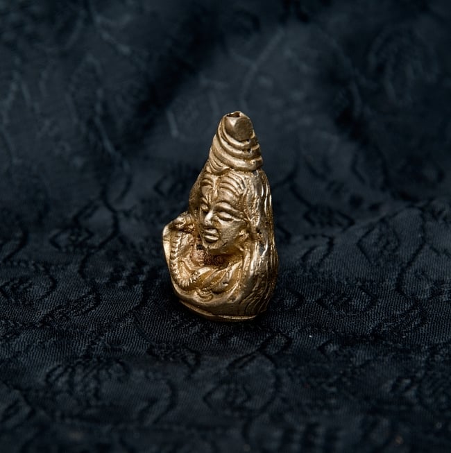 シヴァ - ミニミニ神様像＆お香立て[3cm]の写真1枚目です。小さくてかわいい神様像ですシヴァ,シバ,SHIVA,神様像,ヒンドゥー教,お香立て