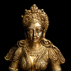 ブラス製 ディワリ・ラクシュミー像 (大型 高さ:約56.5cm) - サブ2