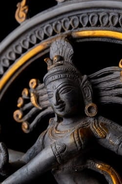 ゴールド アンティーク フィニッシュ ナタラジ（ダンシング・シヴァ） - NATRAJ  46cm - サブ3