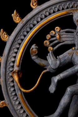 ゴールド アンティーク フィニッシュ ナタラジ（ダンシング・シヴァ） - NATRAJ  46cm - サブ5